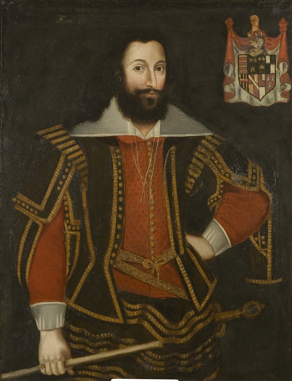 Portret Sir Roberta Poyntza, ok. 1615 (olej na płótnie) autorstwa British School