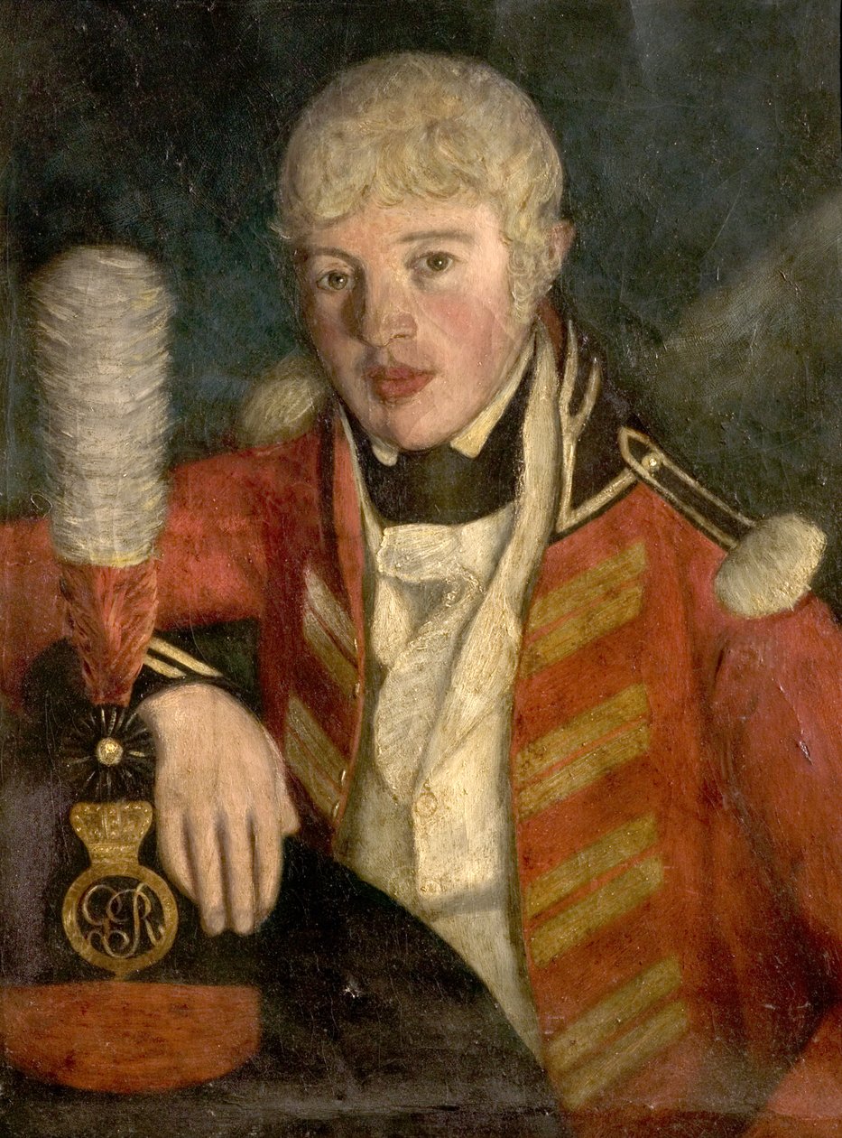 Portret oficera, ok. 1806 (olej na płótnie) autorstwa British School