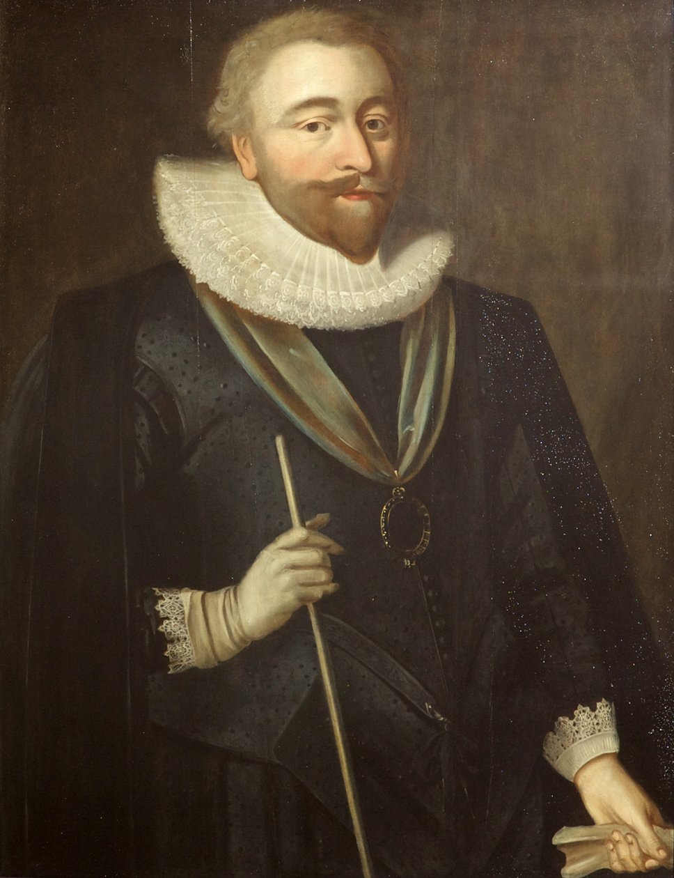 Richard Weston, hrabia Portland, Lord Wysoki Skarbnik, ok. 1630 (olej na panelu) autorstwa British School