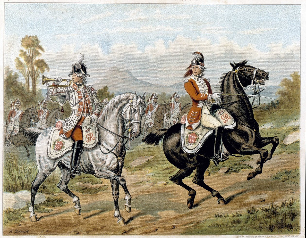 17. Light Dragons (New Lancers), w Ameryce 1775 - w „Młodzi ludzie Harpera” autorstwa British School