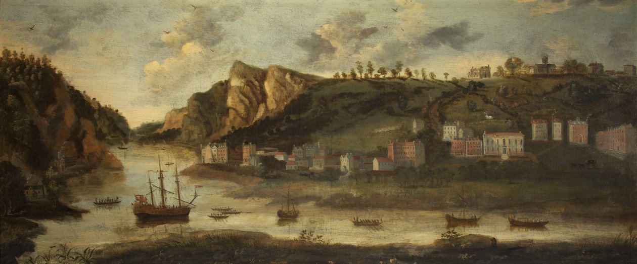 Gorące studnie, Bristol, ok. 1800 (olej na płótnie) autorstwa British School