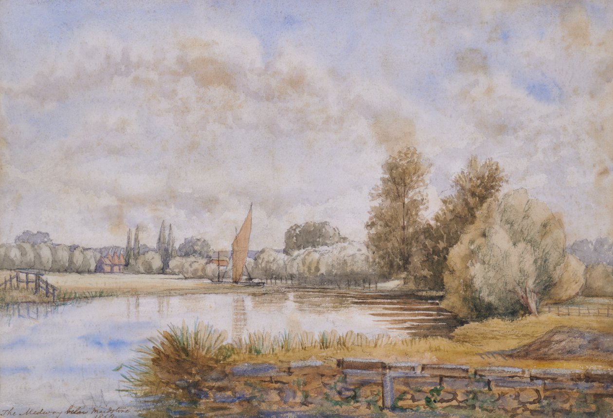 Medway poniżej Maidstone autorstwa British School