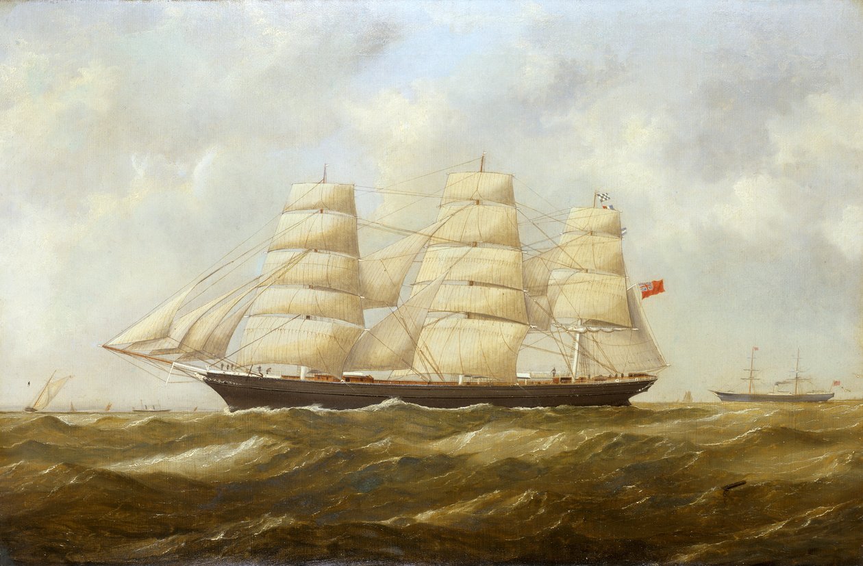 Statek "Halloween" (1870) w drodze autorstwa British School