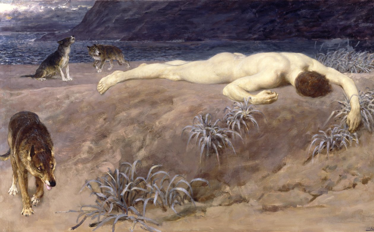 Martwy Hektor autorstwa Briton Riviere