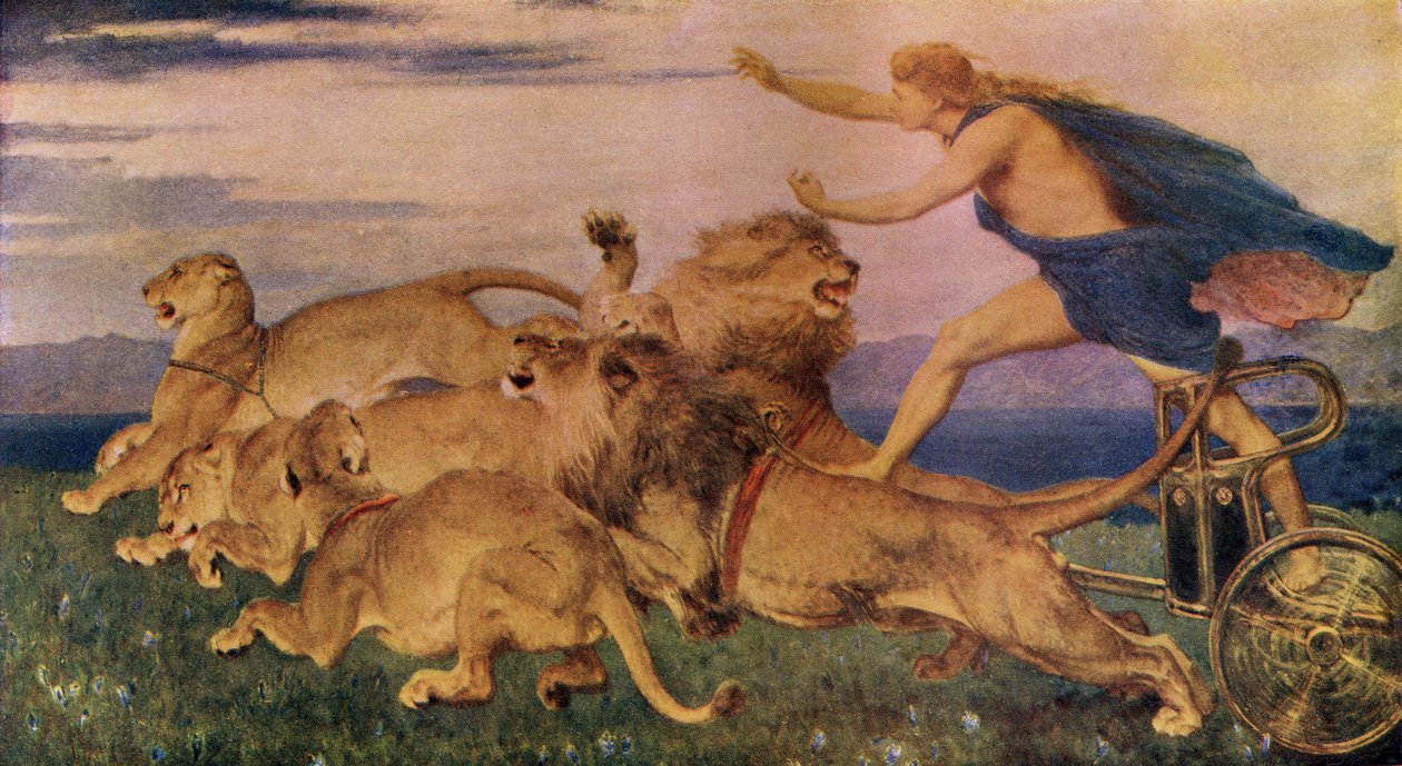 Phoebus Apollo, ilustracja z „Klasycznego mitu i legendy” autorstwa A. R. Hope Moncrieffa, opublikowana ok. 1910 autorstwa Briton Riviere