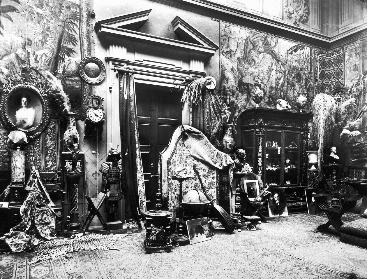 Studio florenckiego malarza Edoardo Gelli (zdjęcie b/w) autorstwa Brogi Brogi
