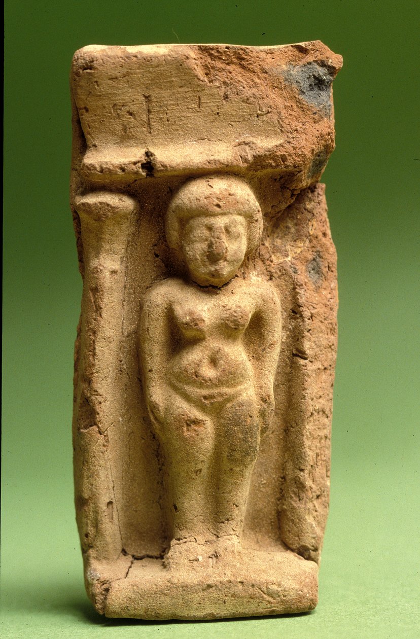 Figurka Aszery, Kananejczyk, 999-600 pne (glina) autorstwa Bronze Age