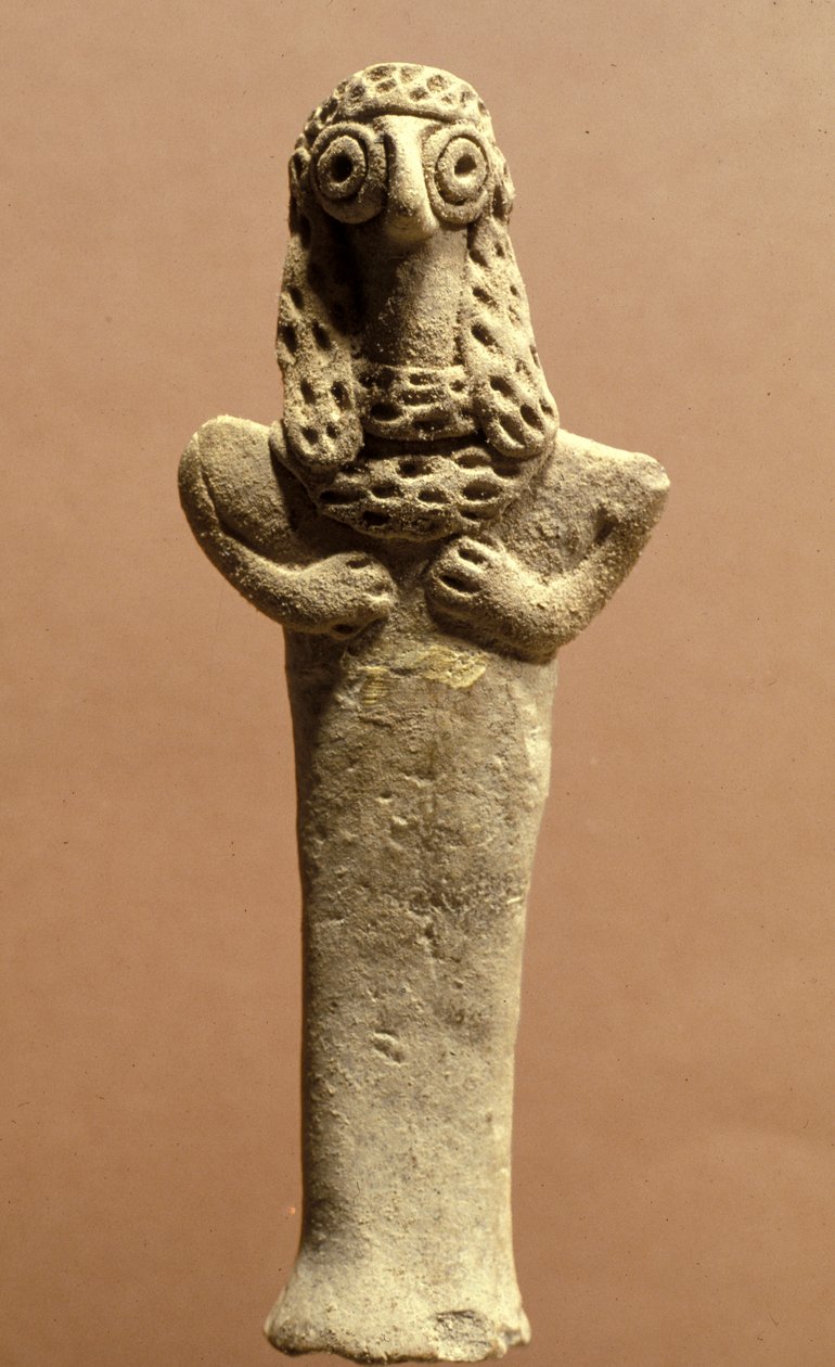 Figurka Aszery, Kananejczyk, 999-600 pne (glina) autorstwa Bronze Age