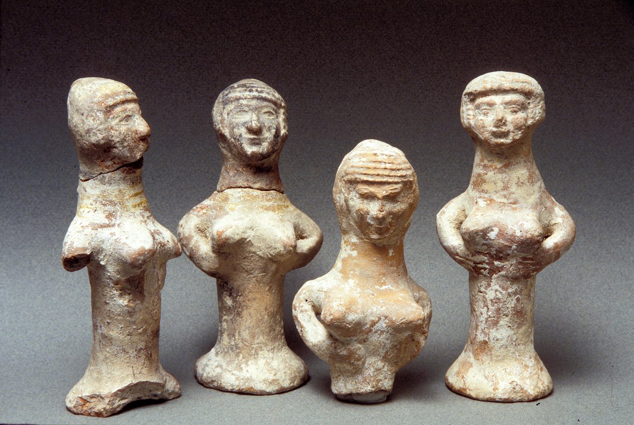 Figurki Aszery, Kananejczyk, 999-600 pne (glina) autorstwa Bronze Age