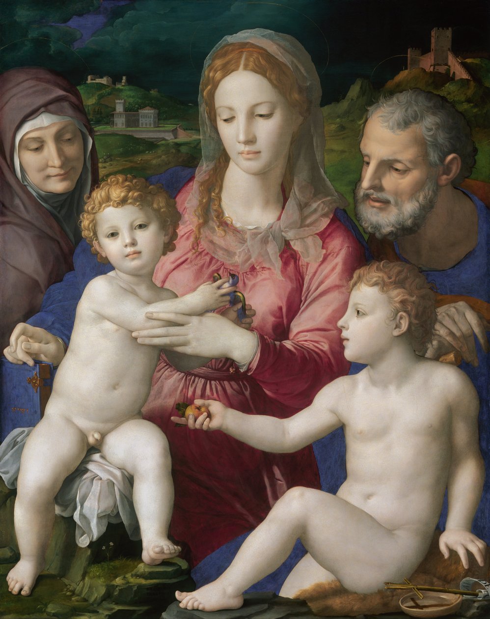 Święta Rodzina ze św. Anną i Dzieciątkiem św. Jana autorstwa Bronzino