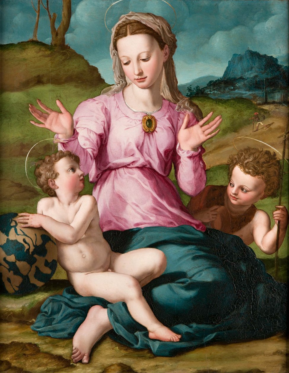 Madonna z Dzieciątkiem i św. Janem Chrzcicielem autorstwa Bronzino
