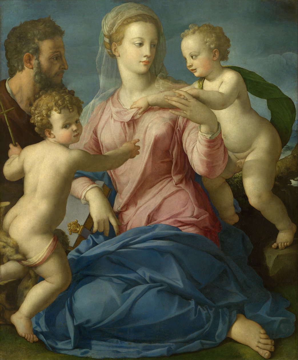 Święta Rodzina z Dzieciątkiem Świętego Jana Chrzciciela (Madonna Stroganoff) autorstwa Bronzino