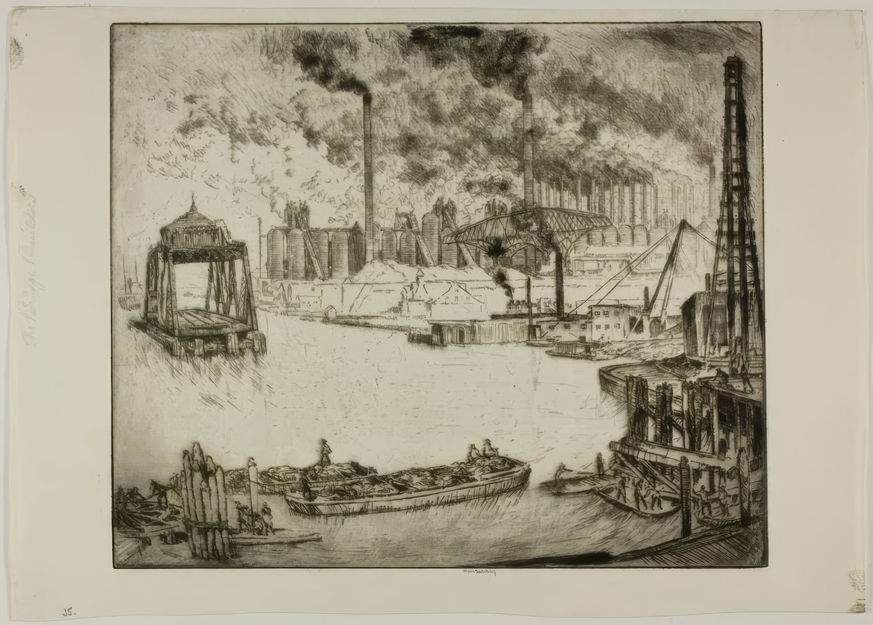 Chicago – Budowniczowie mostów autorstwa Bror Julius Olsson Nordfeldt