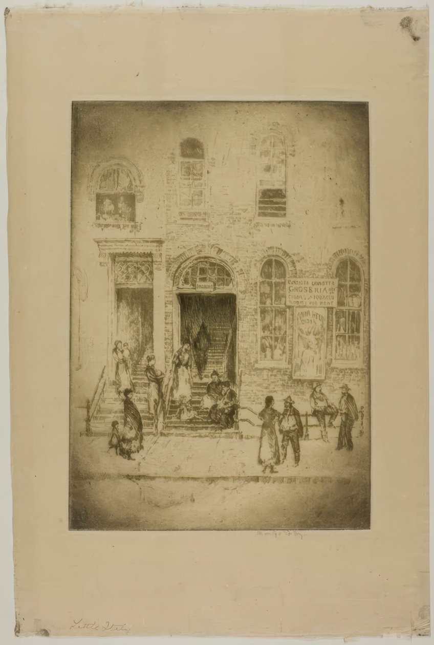 Chicago – Małe Włochy, Grand Ave autorstwa Bror Julius Olsson Nordfeldt