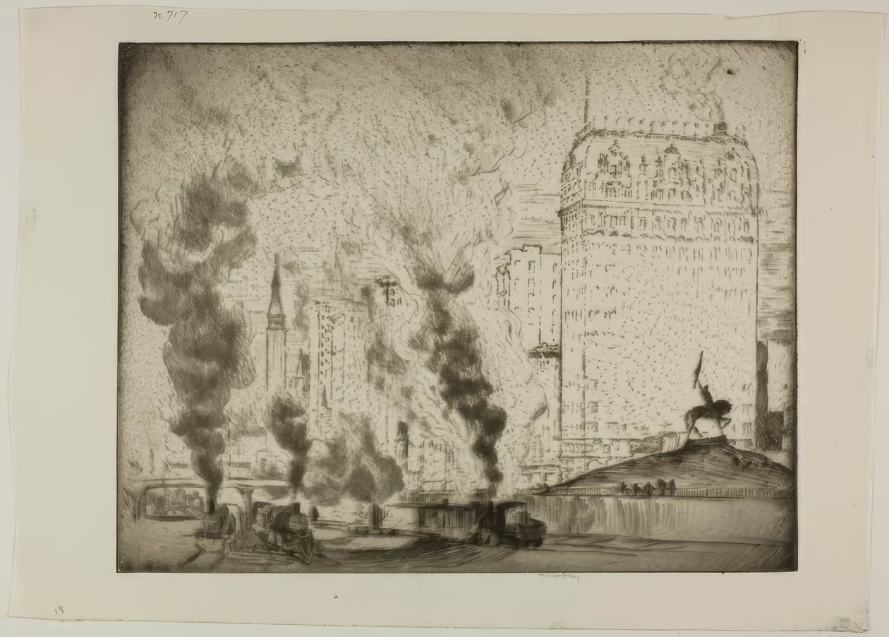 Chicago – Pomnik Logana autorstwa Bror Julius Olsson Nordfeldt