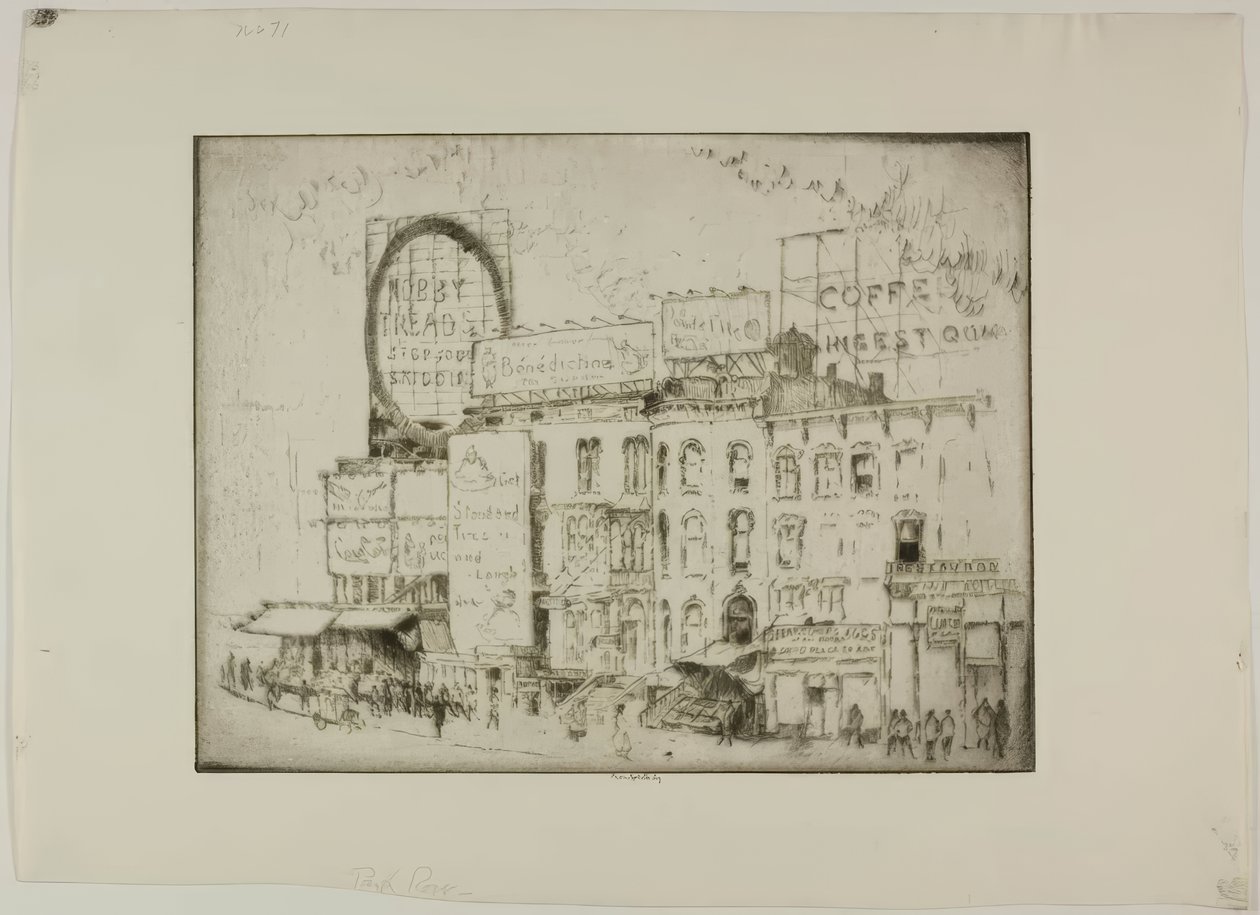 Chicago – Park Row autorstwa Bror Julius Olsson Nordfeldt