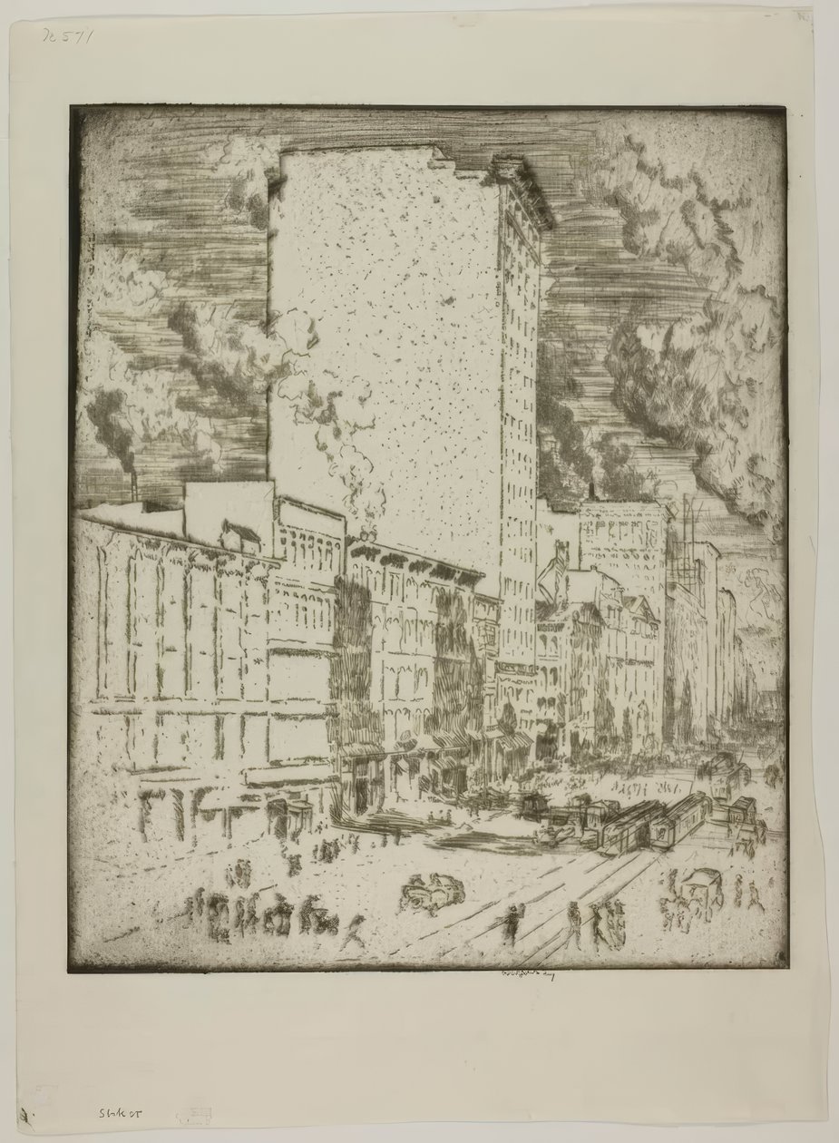 Chicago – State Street autorstwa Bror Julius Olsson Nordfeldt