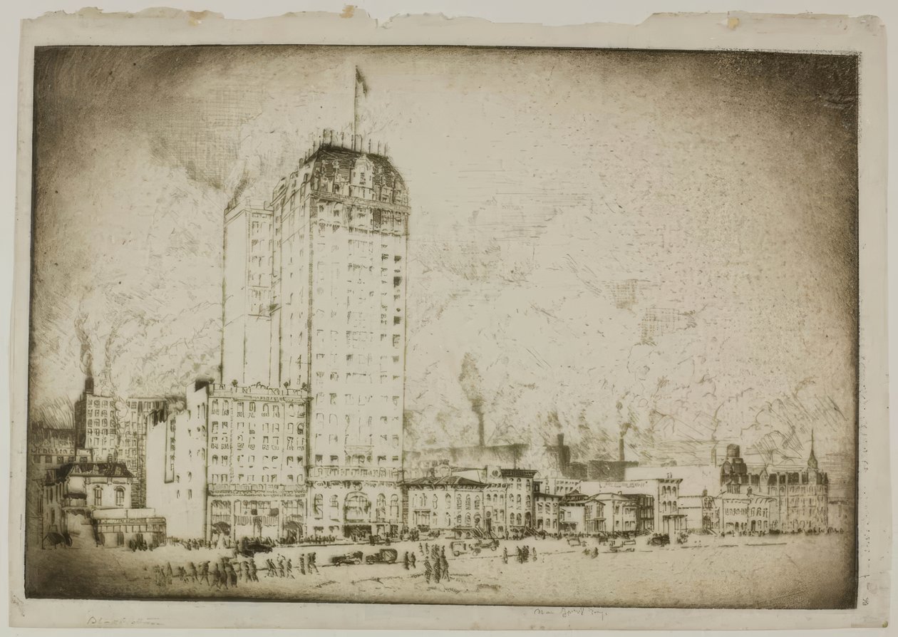 Chicago – Hotel Blackstone autorstwa Bror Julius Olsson Nordfeldt