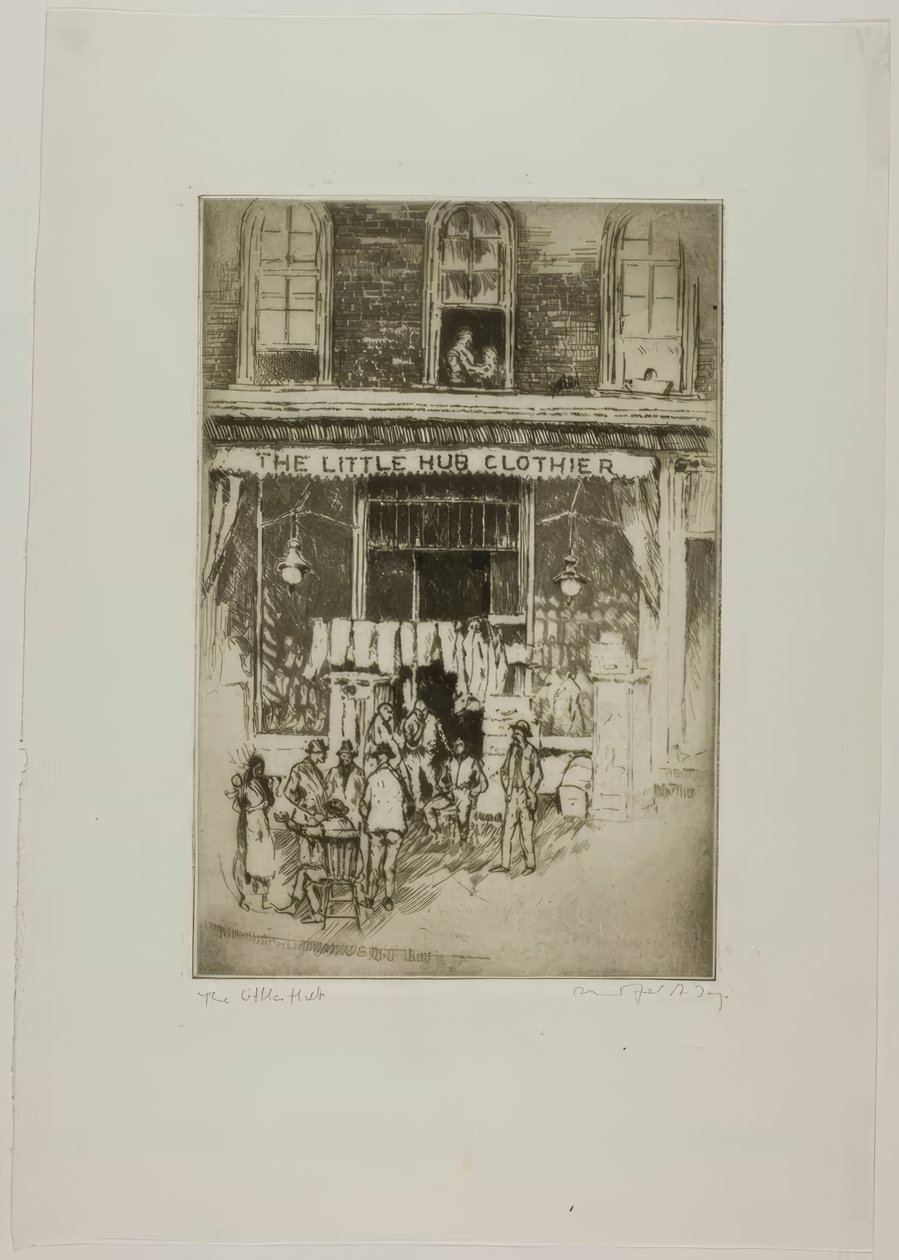 Chicago – The Little Hub, South Clark i Harrison Sts autorstwa Bror Julius Olsson Nordfeldt