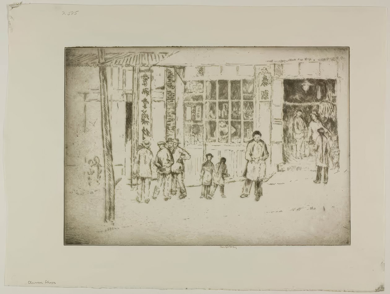 Sklepy w Chinatown autorstwa Bror Julius Olsson Nordfeldt