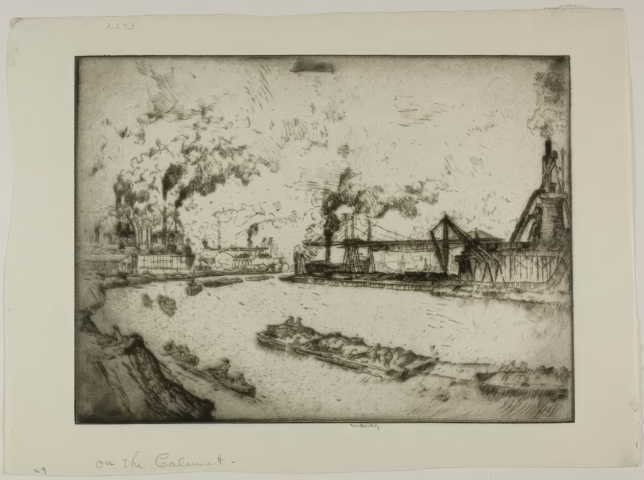 Na Calumet autorstwa Bror Julius Olsson Nordfeldt