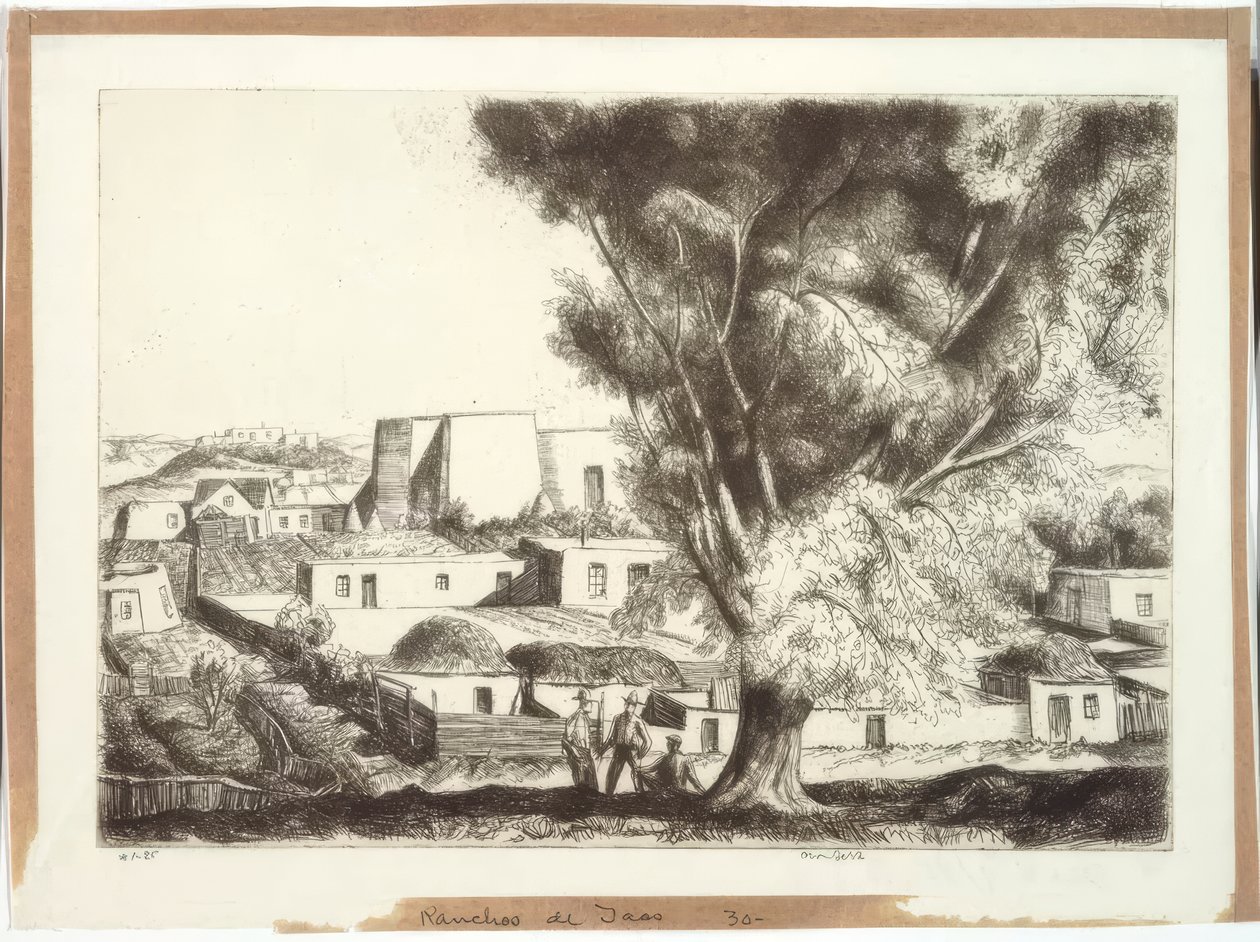 Ranchos de Taos autorstwa Bror Julius Olsson Nordfeldt