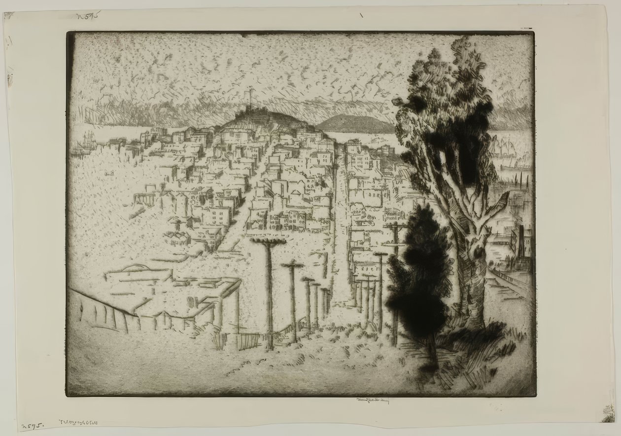 Wzgórze Telegraph autorstwa Bror Julius Olsson Nordfeldt