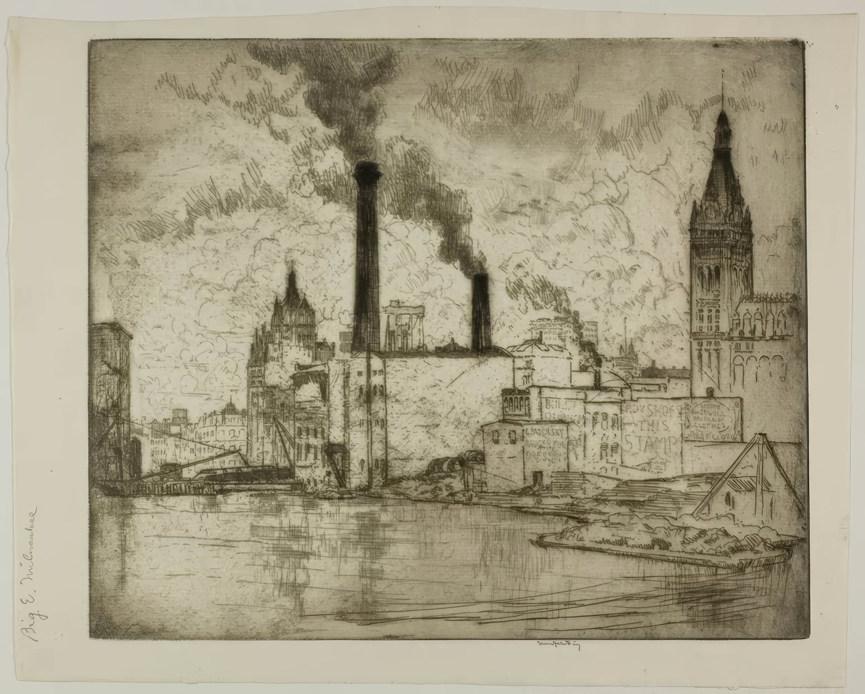 Wielkie E autorstwa Bror Julius Olsson Nordfeldt