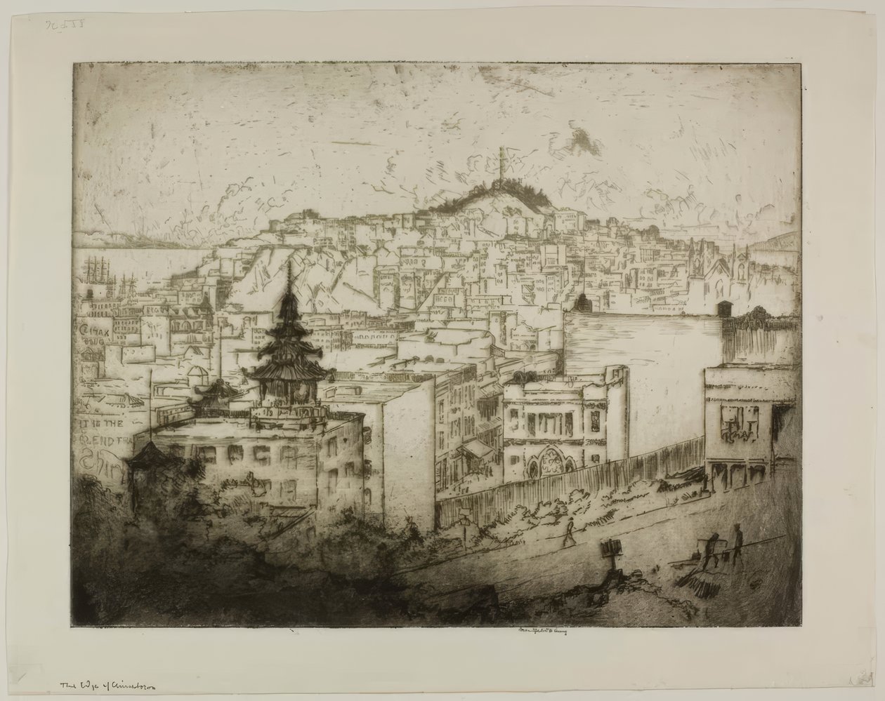 Krawędź Chinatown autorstwa Bror Julius Olsson Nordfeldt