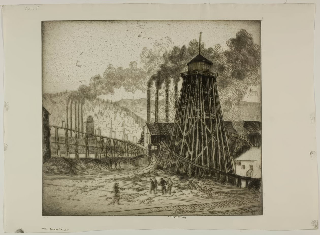 Wieża ciśnień autorstwa Bror Julius Olsson Nordfeldt