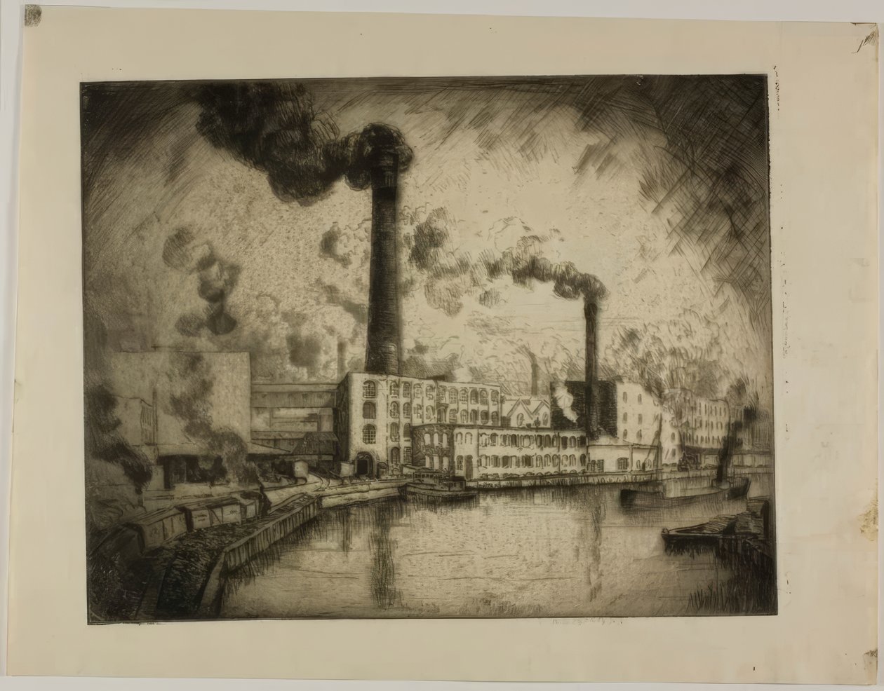 Bez tytułu (South Deering – lewy brzeg) autorstwa Bror Julius Olsson Nordfeldt