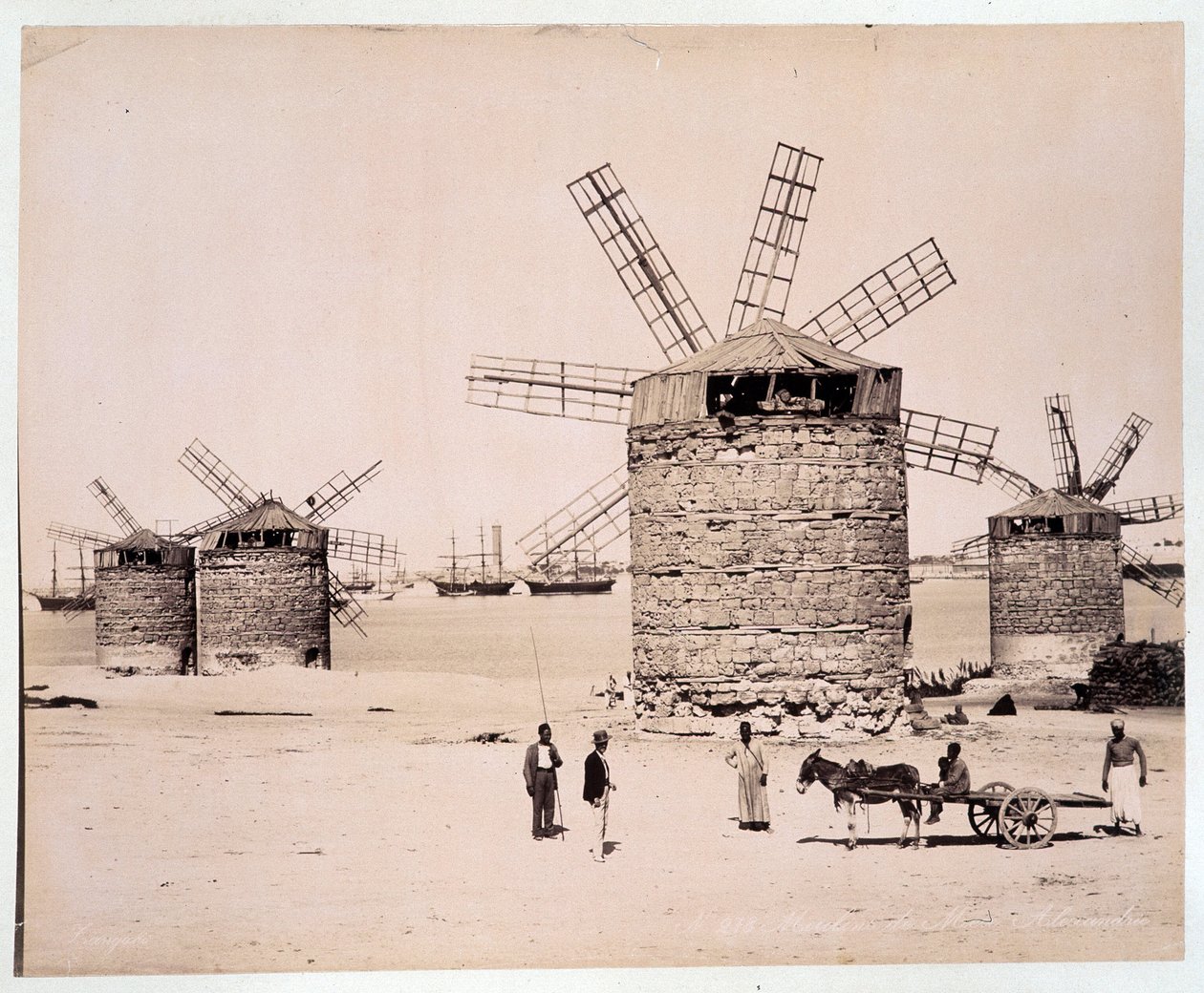 Moulins a Alexandria - fotografia braci Zangali, koniec XIX wieku autorstwa Brothers Zangaki