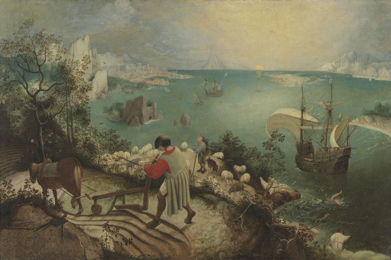 Pejzaż z upadkiem Ikara, ok. 1930 r. 1560 autorstwa Bruegel