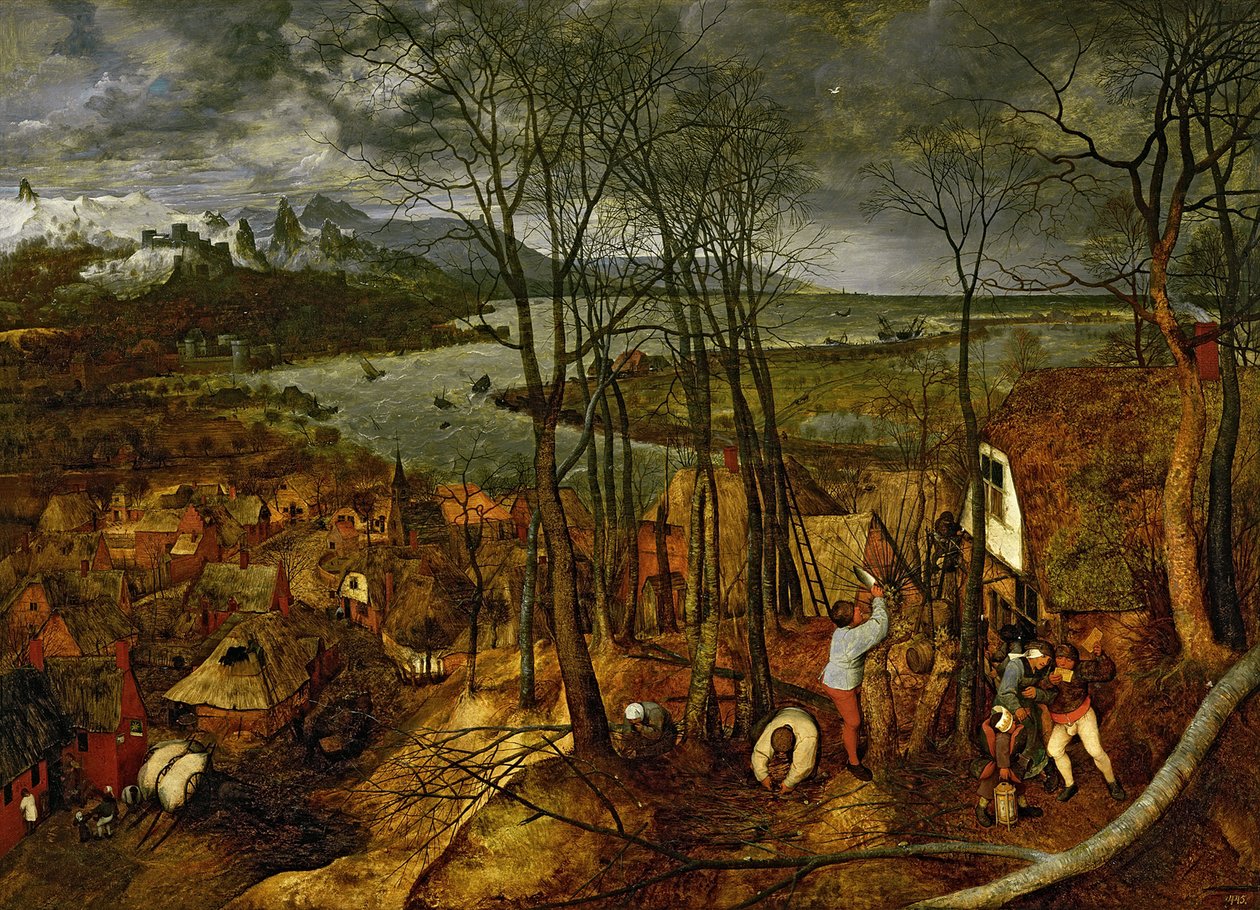 Ponury dzień wczesną wiosną 1565 autorstwa Bruegel