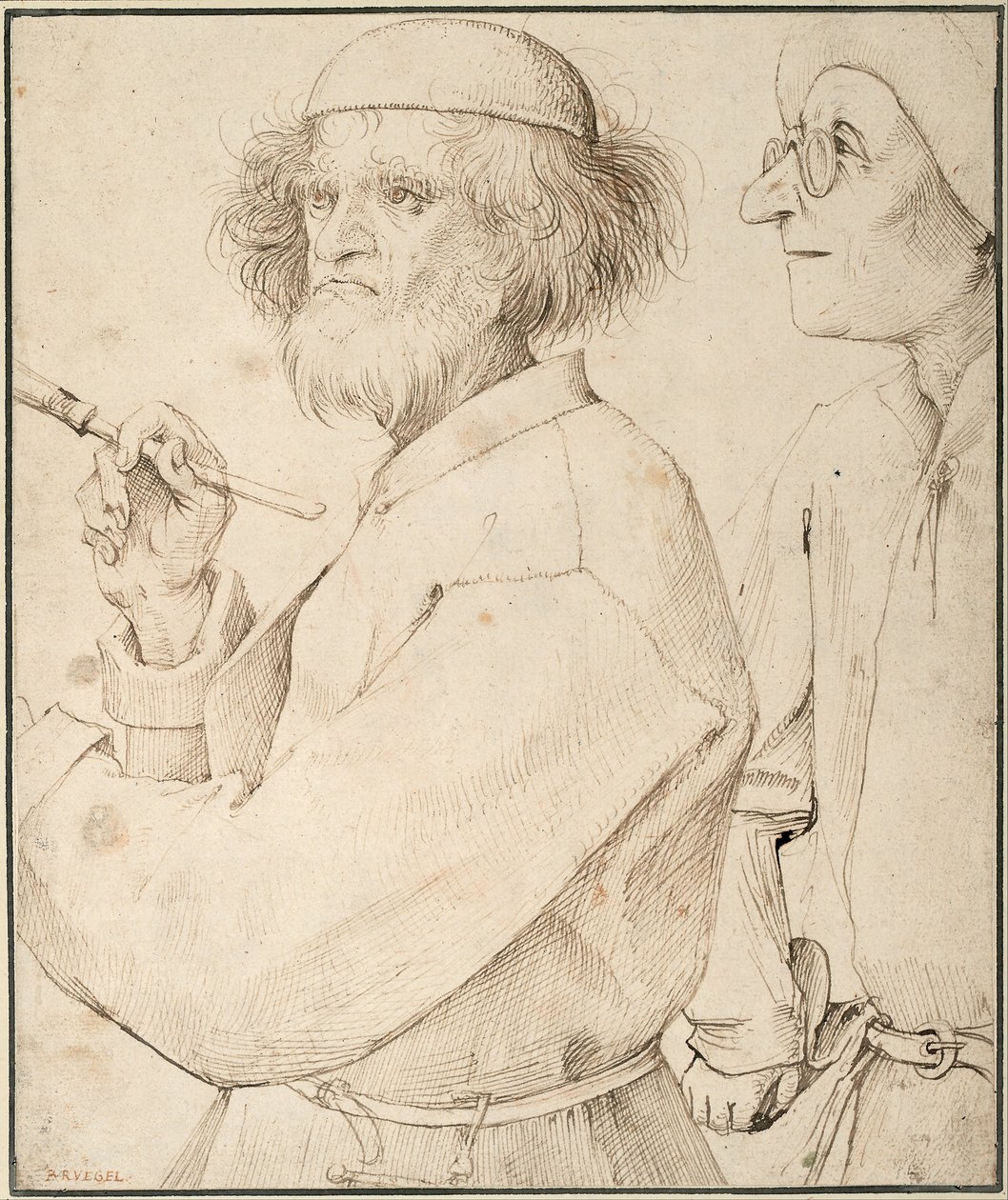 Malarz i Kupujący, 1565 autorstwa Bruegel