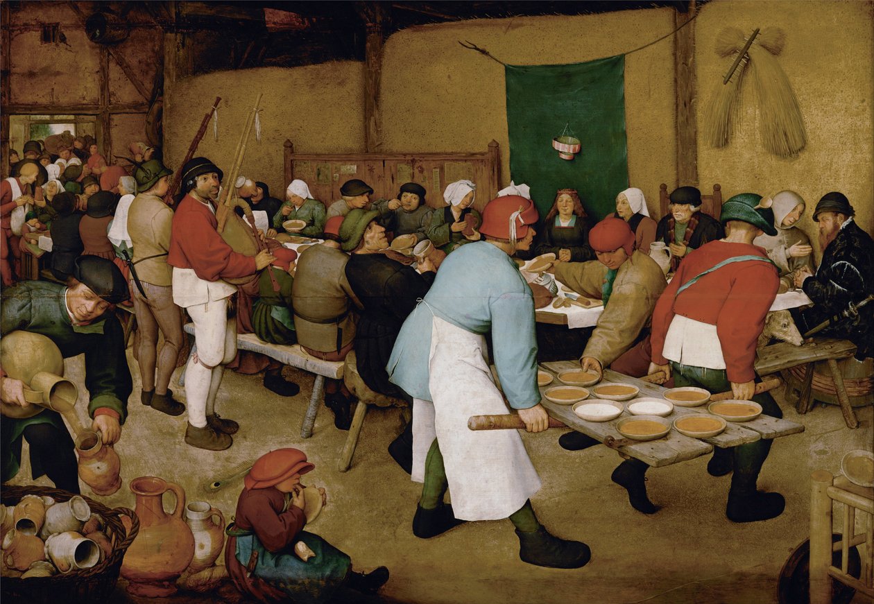 Wesele Chłopskie, ok. 1568 autorstwa Bruegel