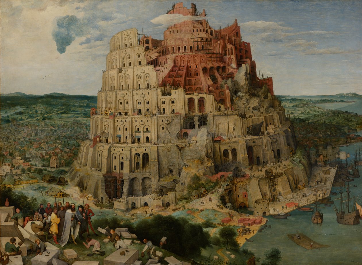 Wieża Babel, 1563 autorstwa Bruegel