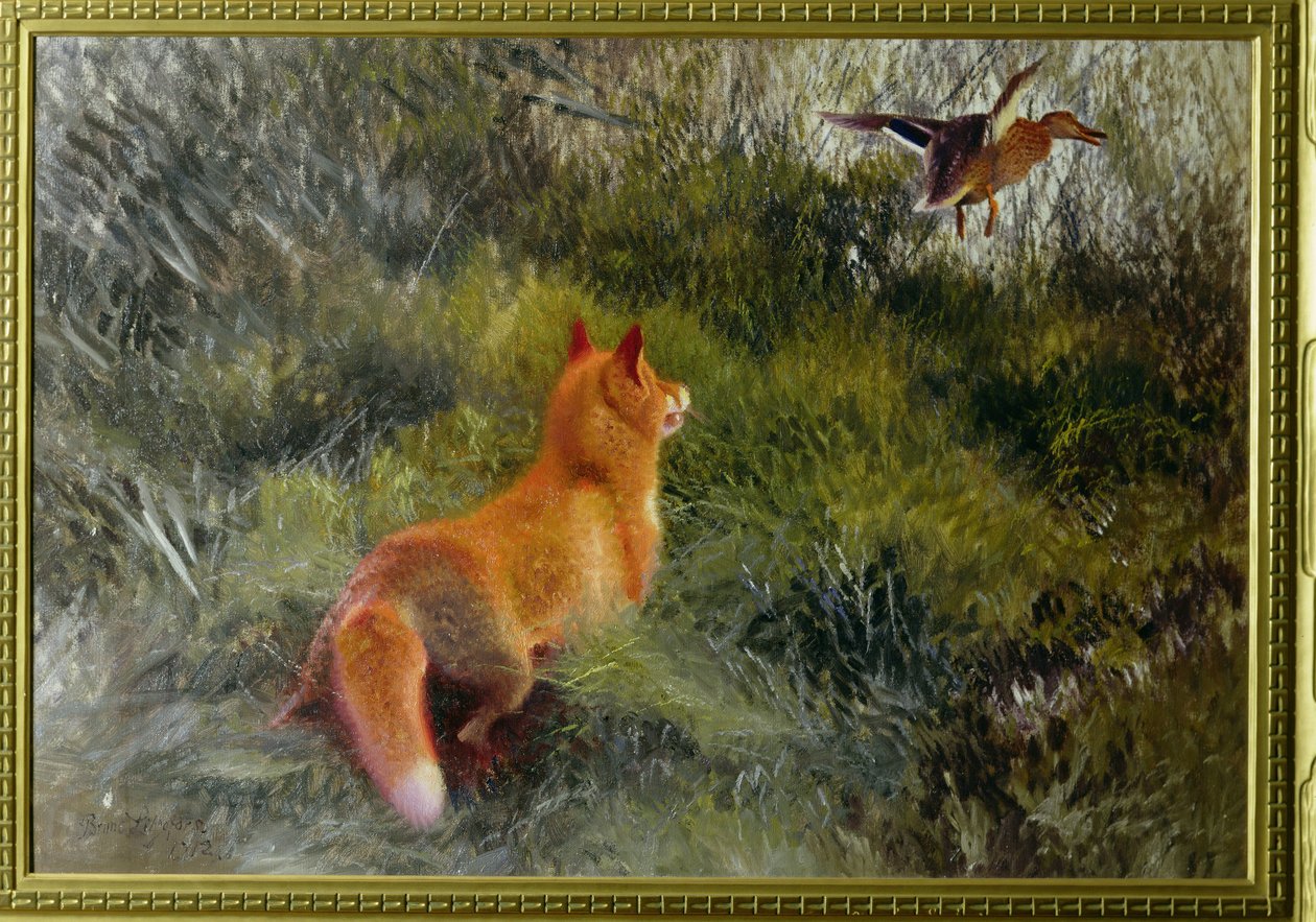 Uciekając przed lisem, 1912 autorstwa Bruno Andreas Liljefors