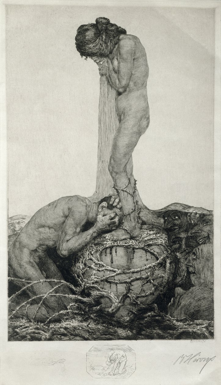 Żałoba, 1916 (akwaforta próbna Remarque
