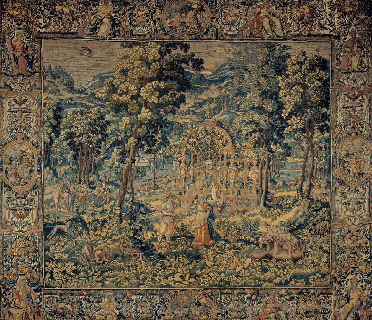 Vertumnus i Pomona autorstwa Brussels Manufactory