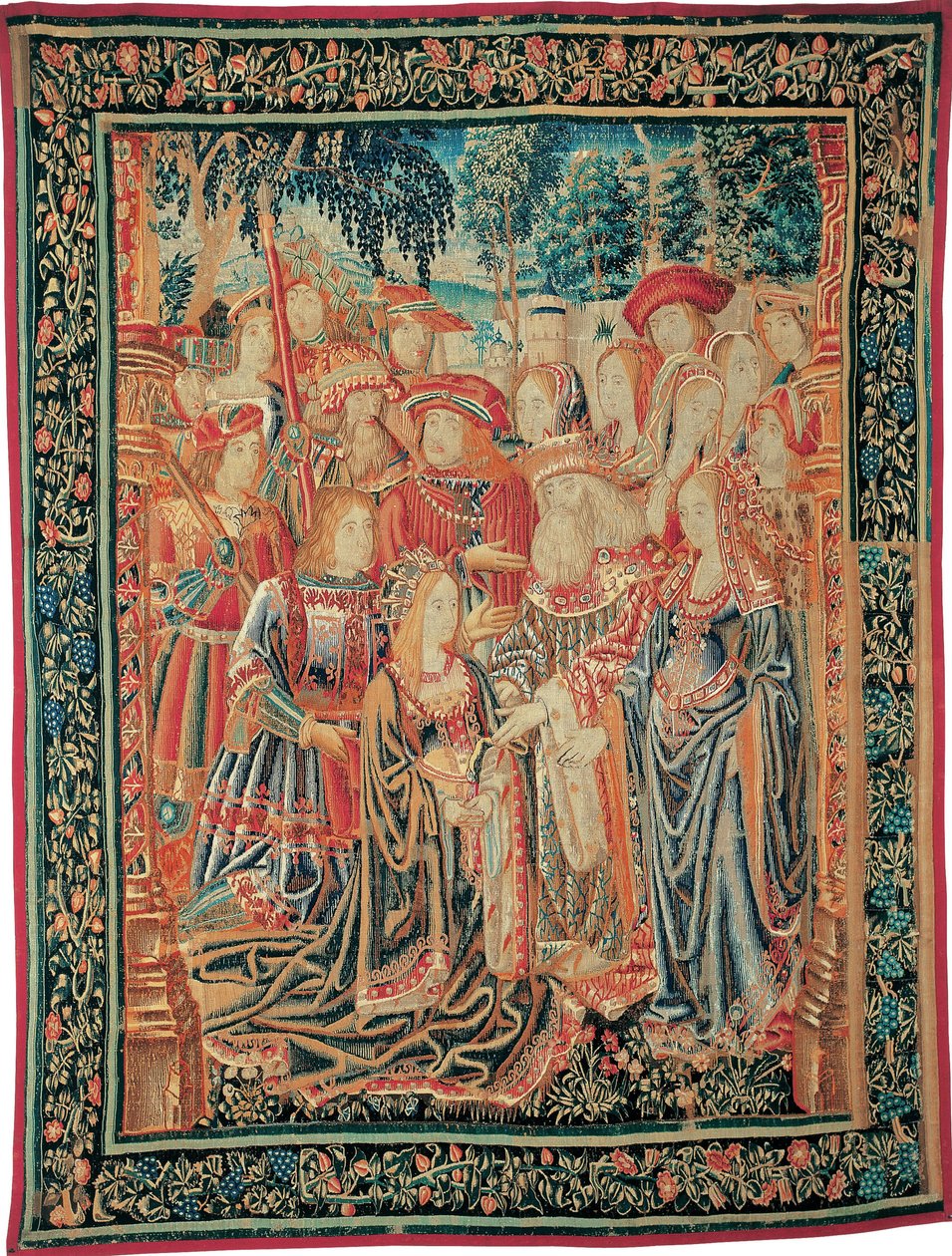 Historia Troi. Ułaskawienie Heleny, c. 1520 autorstwa Brussels Manufactory