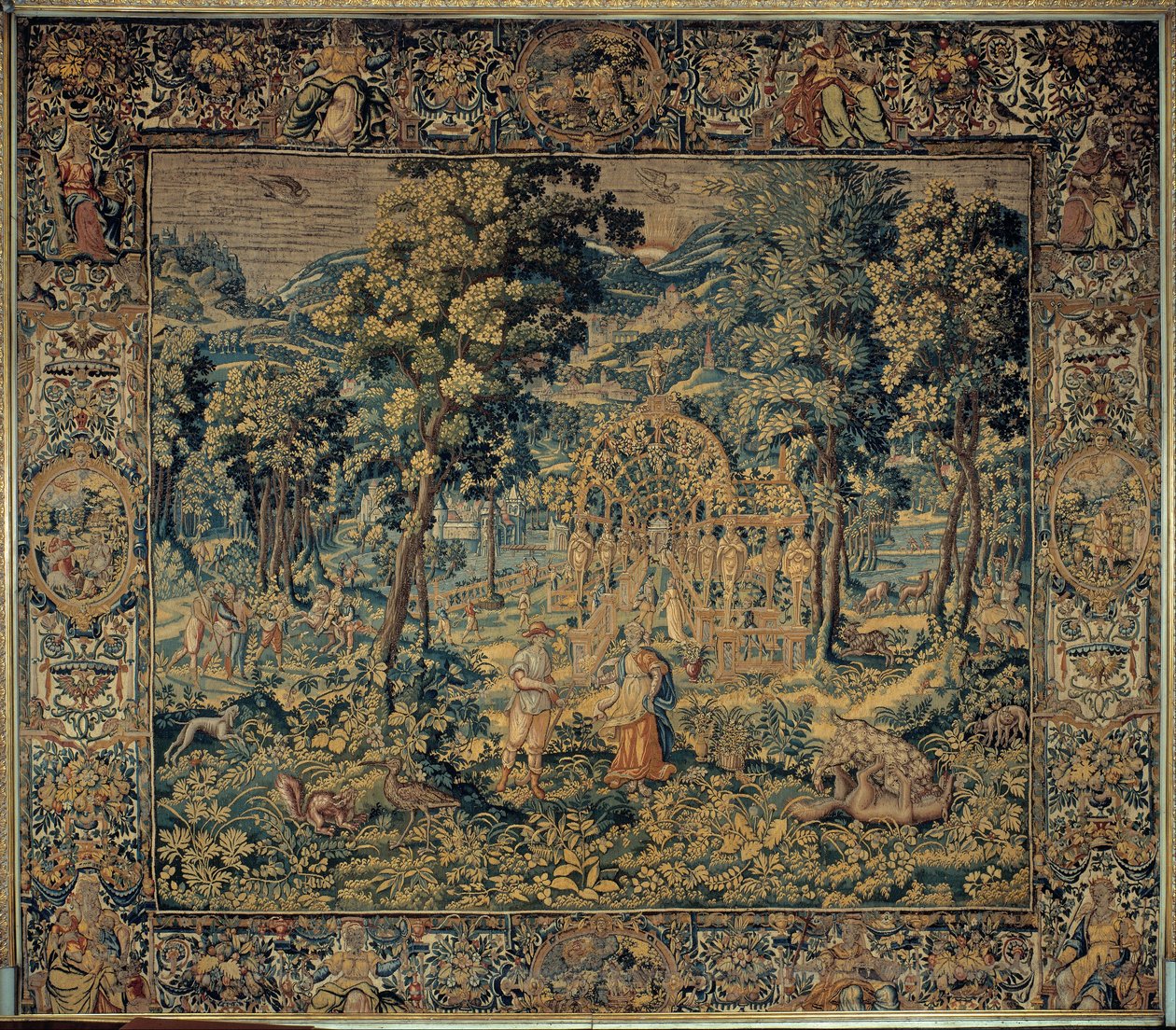 Vertumnus i Pomona autorstwa Brussels Manufactory