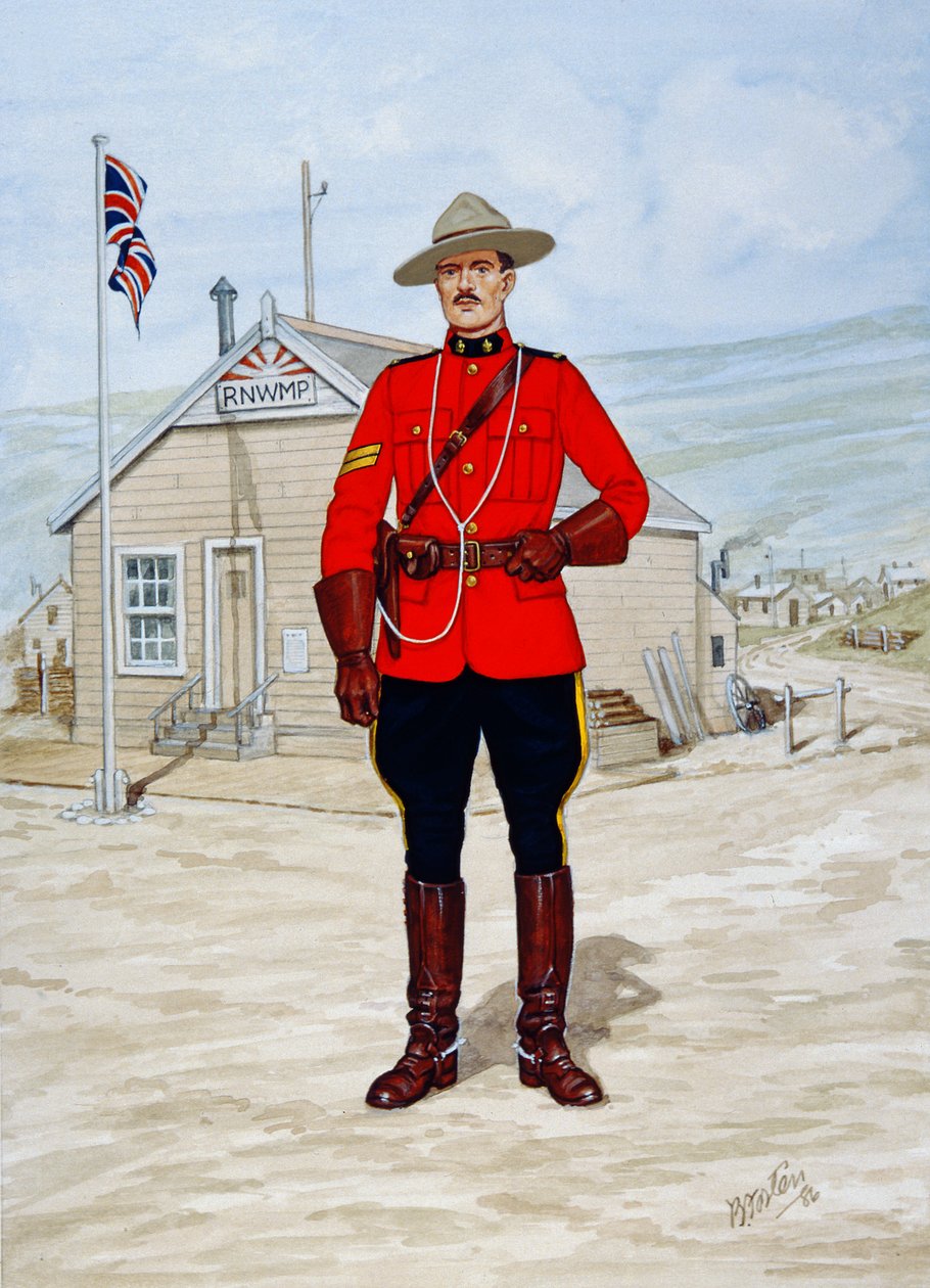 Kapral North-West Mounted Police w 1905 r. autorstwa Bryan Fosten