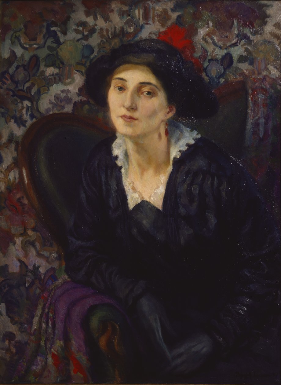 Pauline, żona artystki (olej na płótnie) autorstwa Brynjulf Larsson