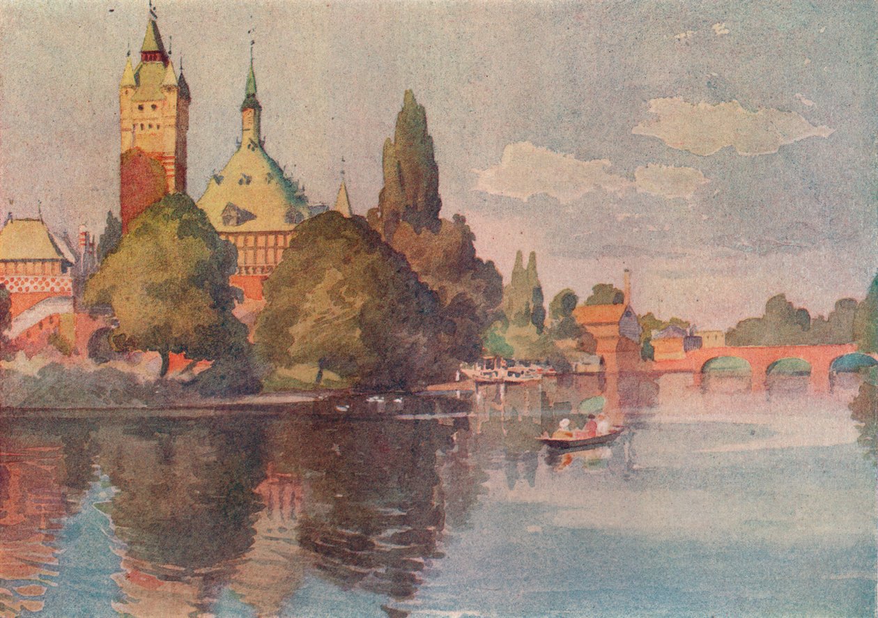 Shakespeare Memorial Theatre, Stratford nad Avonem, c1905 autorstwa Buddig Anwylini Pughe