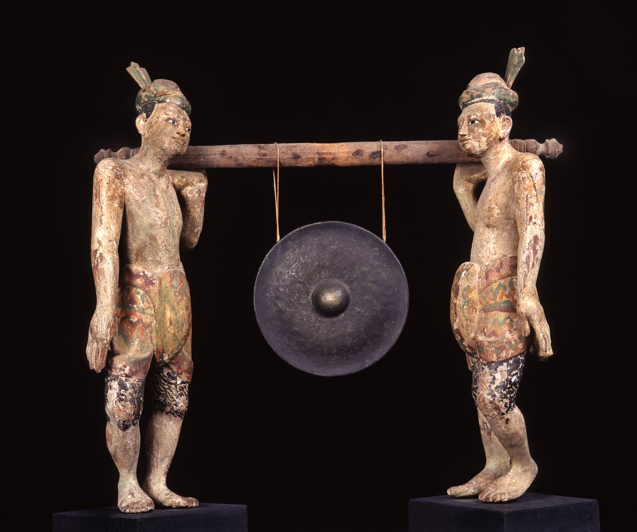 Gong, koniec XIX wieku (drewno i metal) autorstwa Burmese School