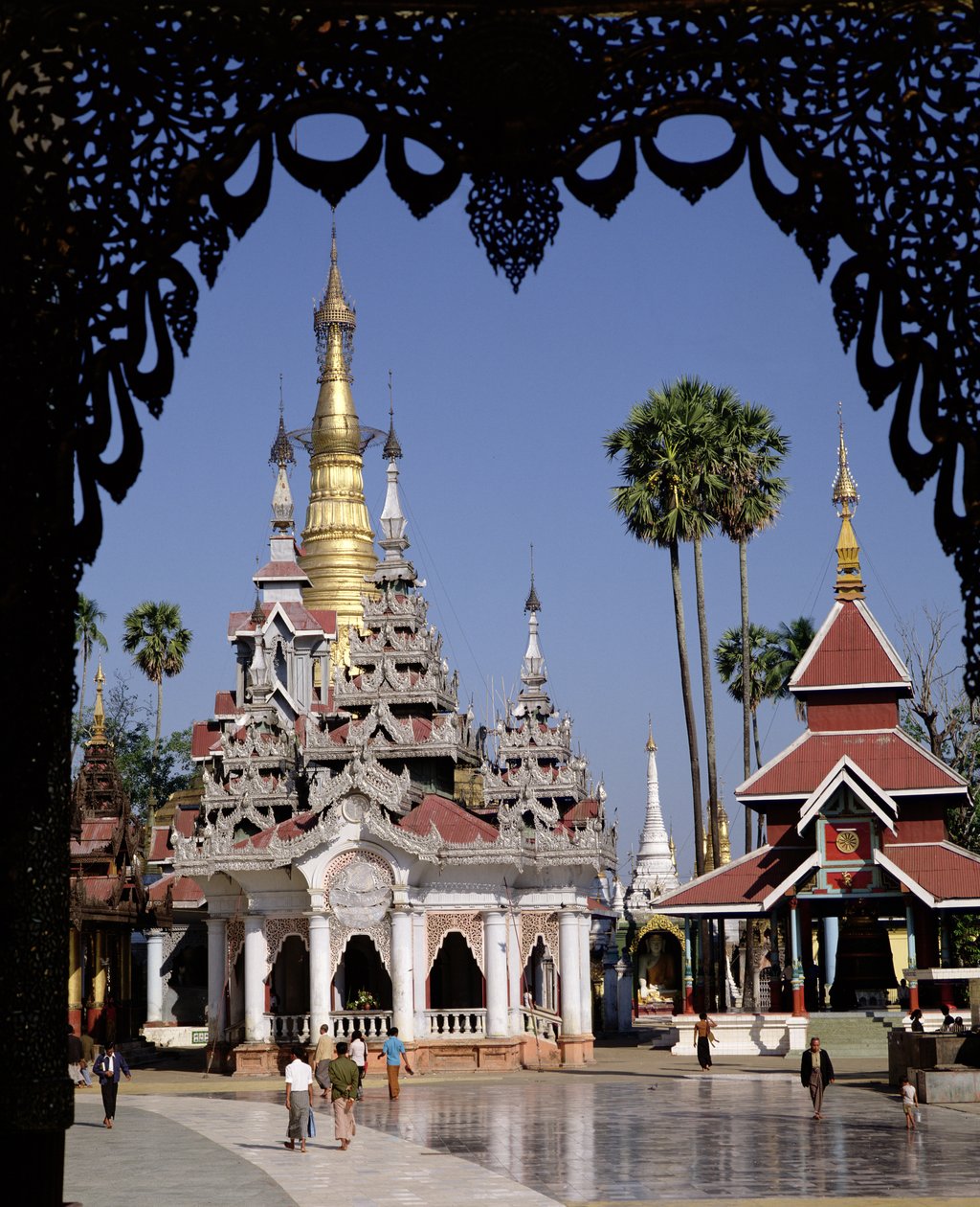 Tazaung Pagody Szwedagon, zbudowany w latach 1453-72 autorstwa Burmese School