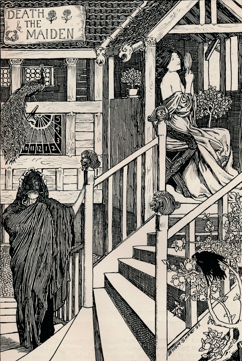 Śmierć i dziewica, 1895 autorstwa Byam Shaw