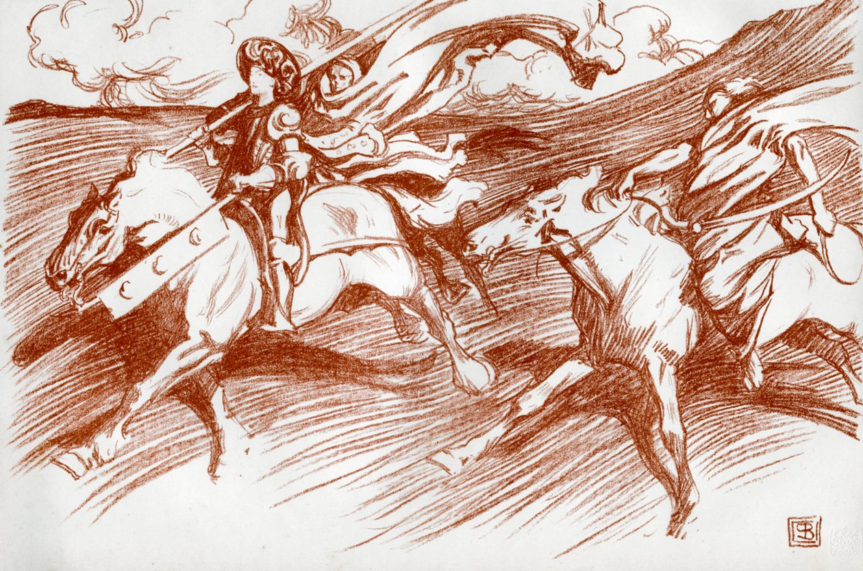 Rycerz i jego Towarzysze, 1898. autorstwa Byam Shaw