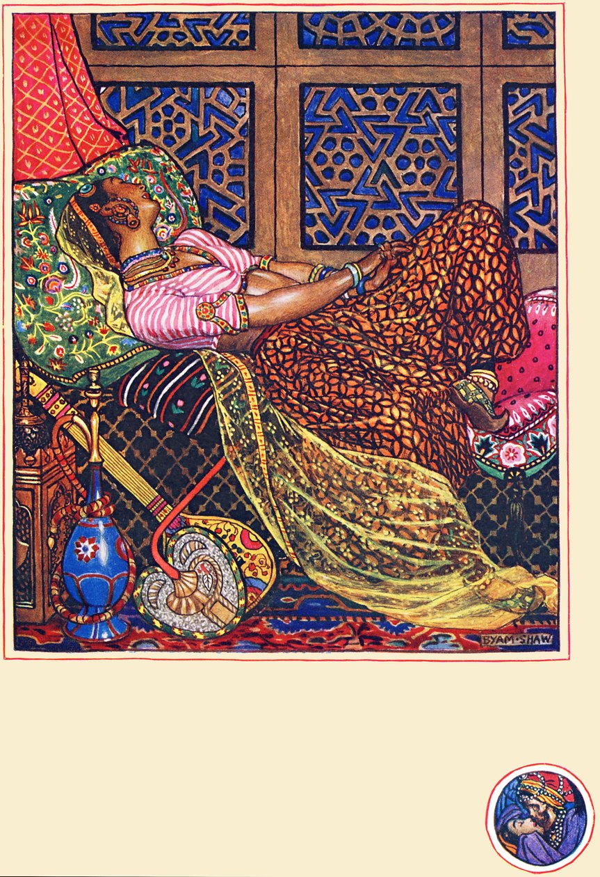 „Zira: w niewoli”, wiersz z Ogrodu kamy autorstwa Byam Shaw